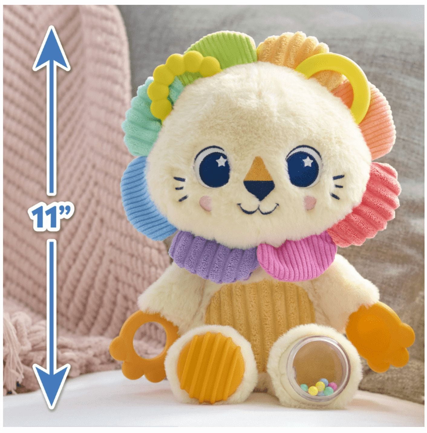 Playskool Sensory Pal Lion Plush, Interactive Stuffed Animal with ...