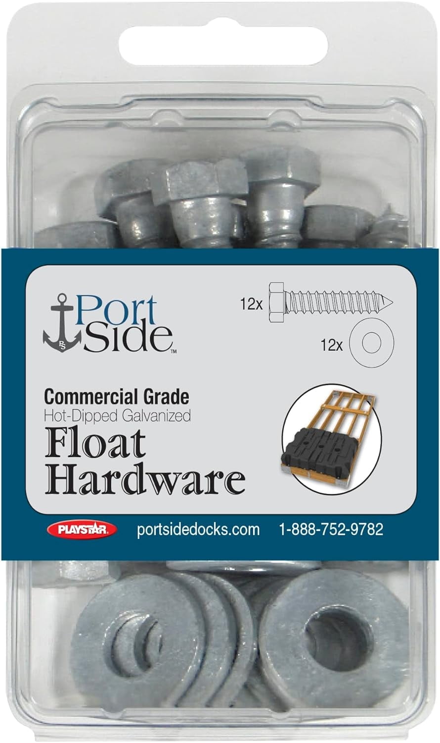 PlayStar Floating Dock Hardware Kit, Galvanized Screws and Washers for ...
