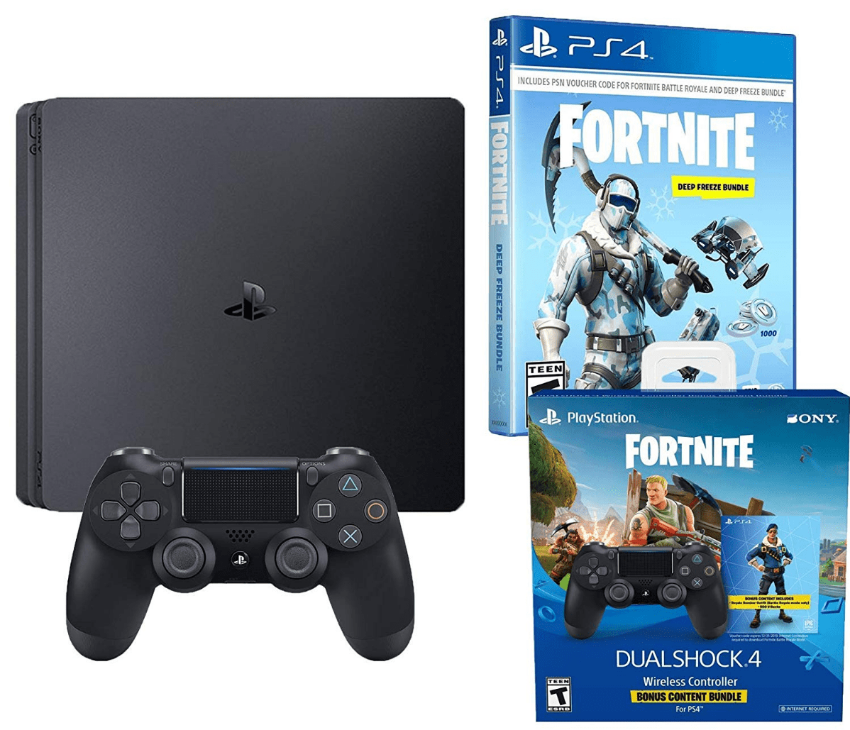 Sony PS4 DualShock Controller+Fortnite Voucher Blue