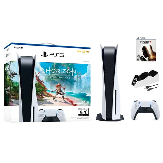 Playstation 5 Horizon Forbidden West Bundle with Dying Light 2 and Mytrix Controller Charger