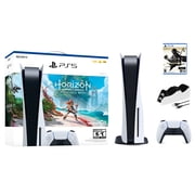 Playstation 5 Horizon Forbidden West Bundle with Ghost of Tsushima Directors Cut and Mytrix Controller Charger