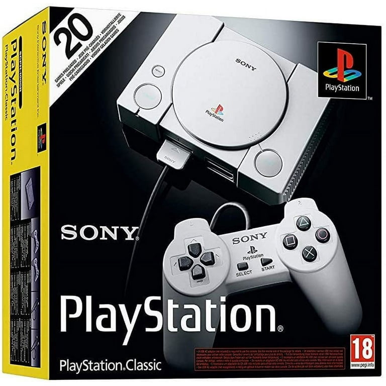 Playstation Classic Console with 20 Classic Playstation Games Pre-Installed  Holiday Bundle, Includes Final Fantasy VII, Grand Theft Auto, Resident