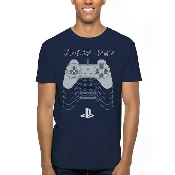 Playstation Controller Kanji Men's and Big Men's Graphic T-shirt