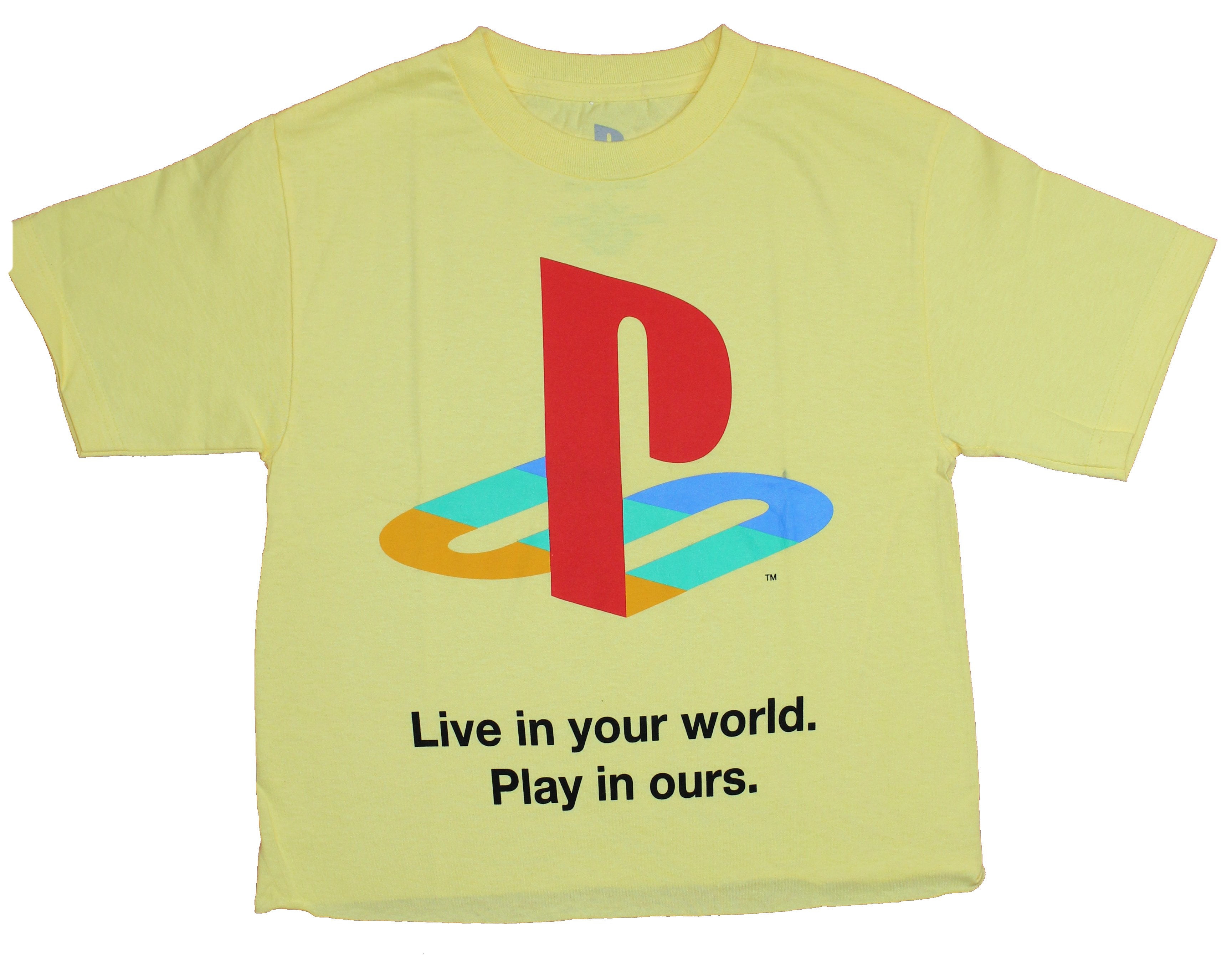 Playstation Girls Juniors Half T-Shirt - Live in Your World Play 