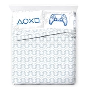 PlayStation X-Ray Kids 4 Piece White Bed Sheet Set, Full