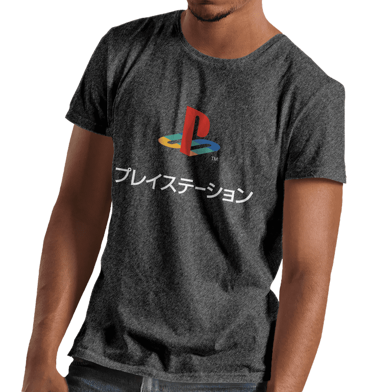 Playstation PS Logo with Kanji Lettering Mens and Womens Short