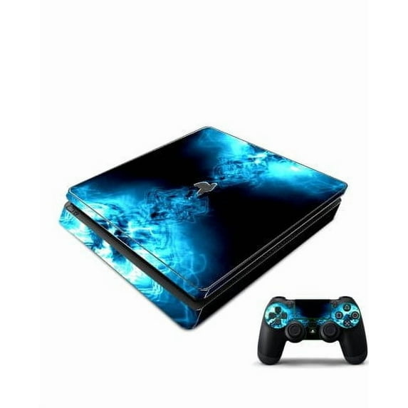 Playstation PS4 Slim Blue Plasma Console Skin