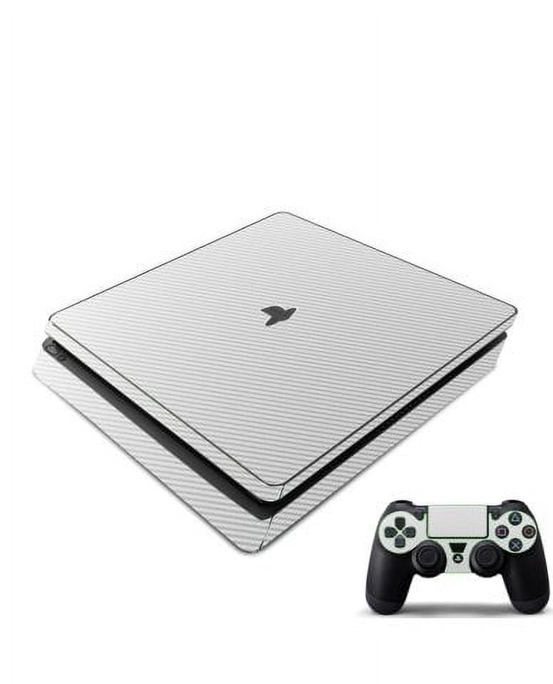Playstation PS4 Slim White Carbon Fiber Console Skin