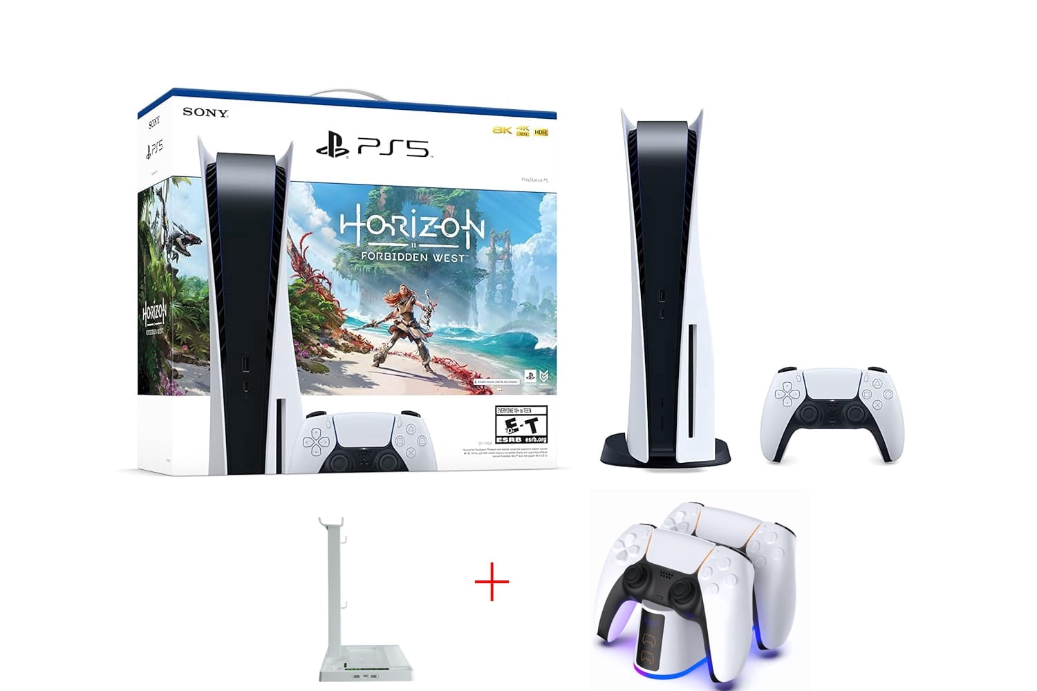Playstation_PS5 Console- Horizon Forbidden West Bundle + Stand and Cooling Station + Controller Charging