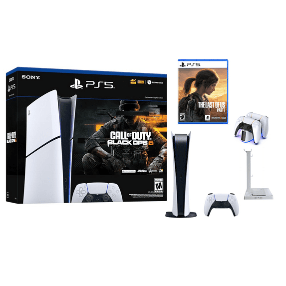 Playstation_PS5 Digital Edition – Call of Duty®: Black Ops 6 Bundle + The Last of Us Part I + Controller Charging + Stand and Cooling Station
