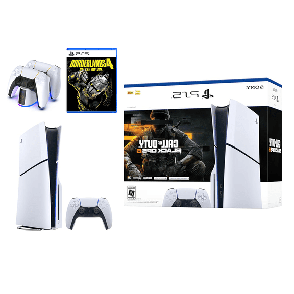 Playstation_PS5 console – Call of Duty®: Black Ops 6 Bundle + Borderlands 4 Deluxe Edition +Controller Charging