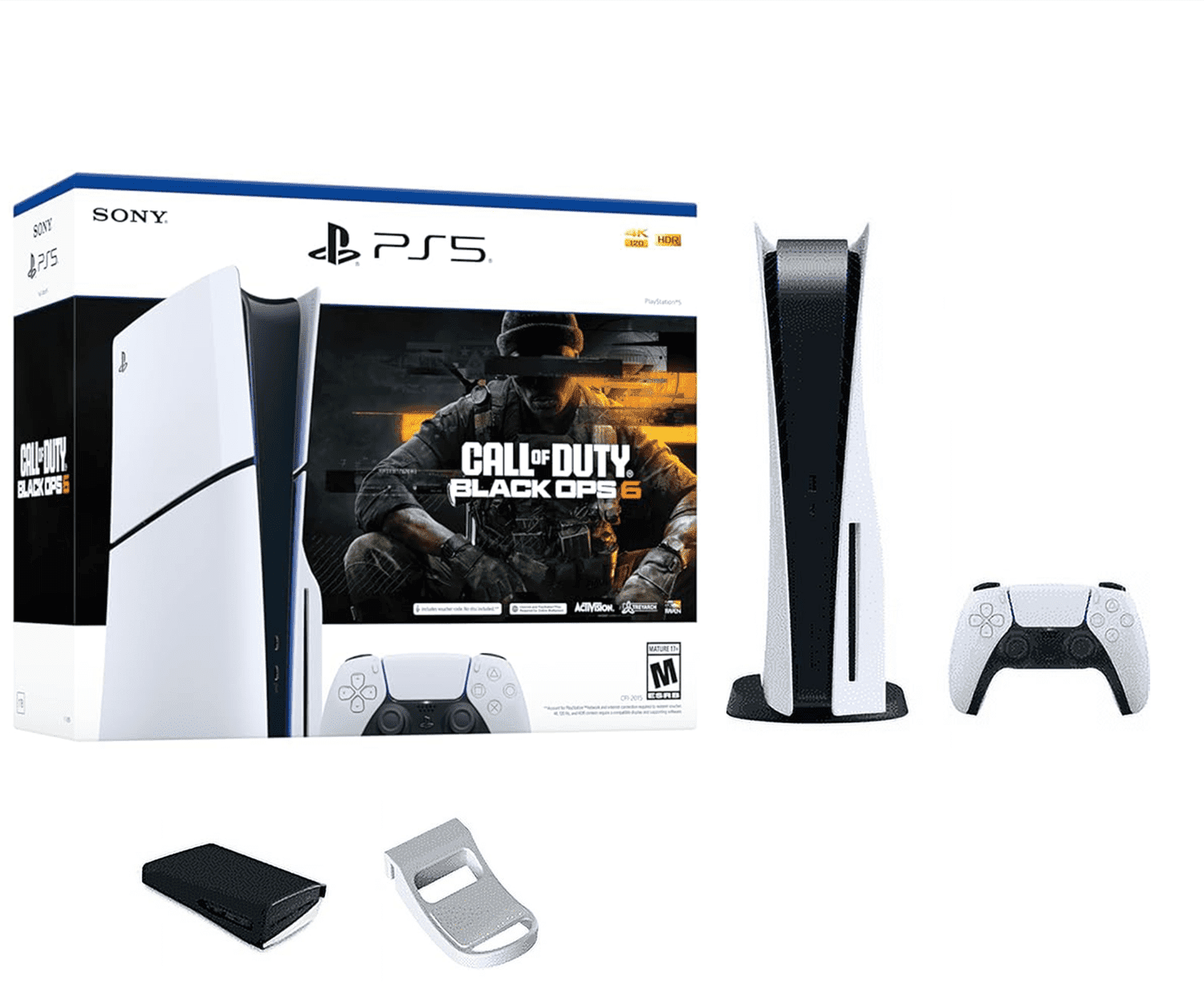 Playstation_PS5 console – Call of Duty®: Black Ops 6 Bundle (model group – slim) + Game Console Dust Cover + Headphone Hook