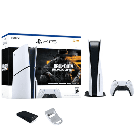 Playstation_PS5 console – Call of Duty®: Black Ops 6 Bundle (model group – slim) + Game Console Dust Cover + Headphone Hook