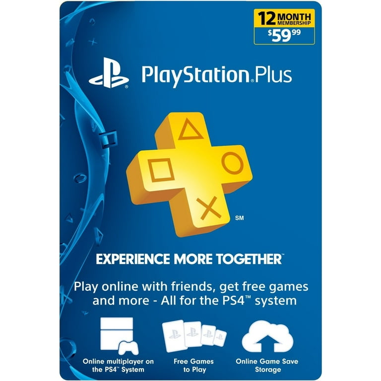 Playstation Plus 12 Month Subscription Card