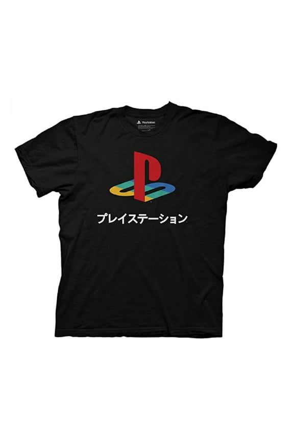 Sony Logo Japanese Kanji Gamer Adult T-Shirt 2XL