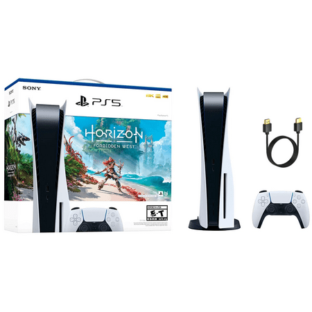 Playtation 5 Disc Version PS.5 Video Game Console-Horizon Forbidden West Bundle + 1 Wireless Controller, w/HDMI Cable