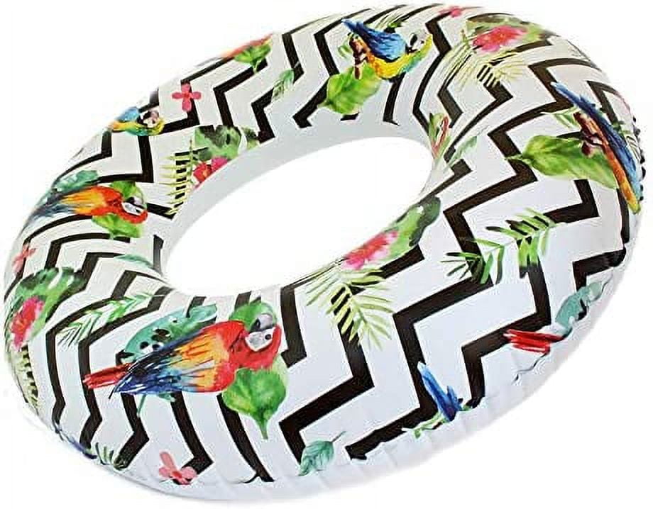 Playtek 41 Inch Pool Float, Tropical Parrot Large Swim Tube for Adults
