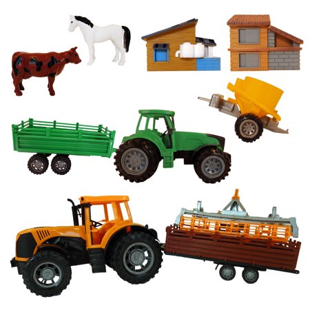 Playtek - Farm Ranch Jumbo Deluxe Play Set, 10 Piece