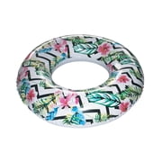 Playtek PT8024 Tropical Floral Print Tube Inflatable Pool Float