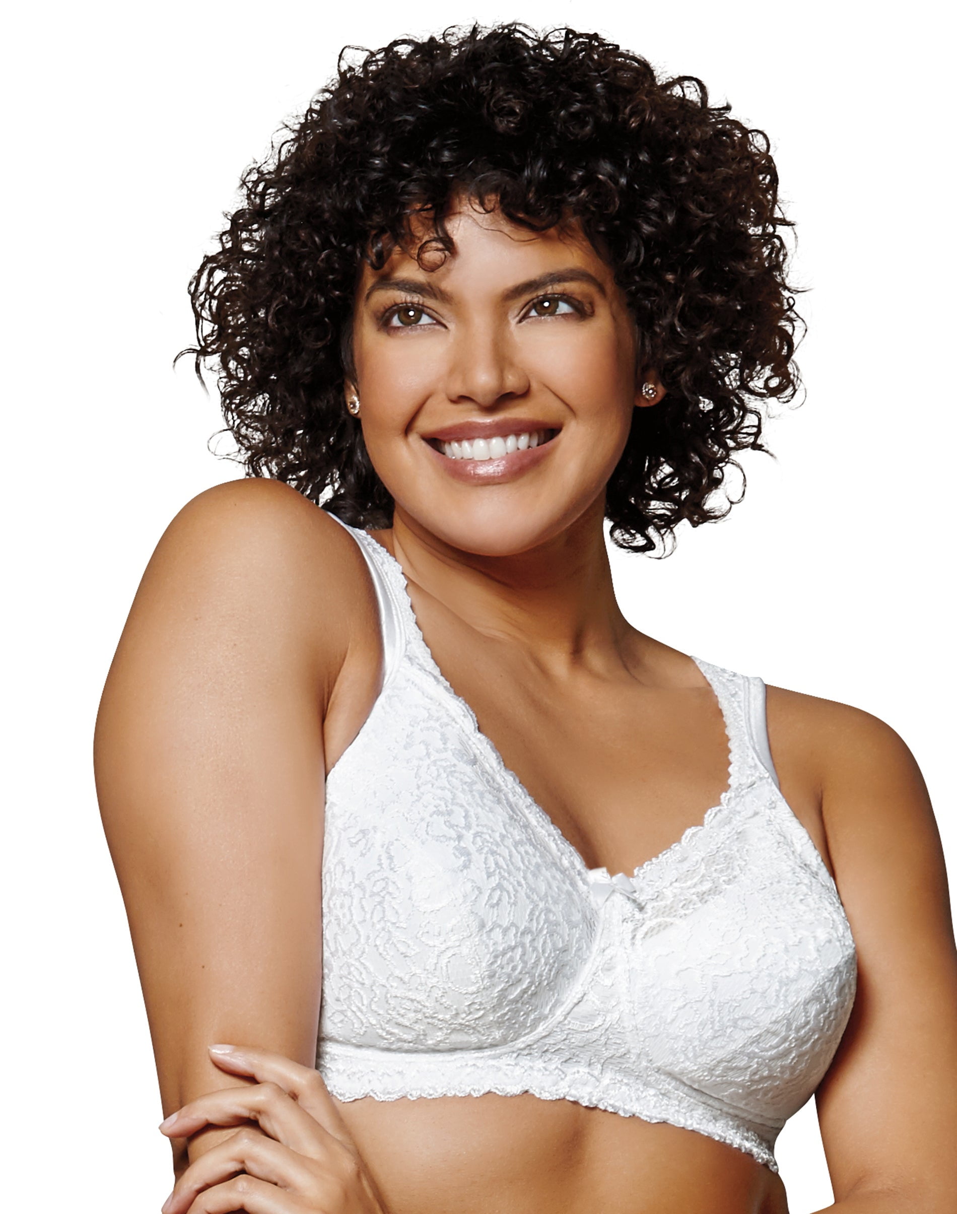 Playtex 18 Hour 4088 Breathable Comfort Lace Wirefree Bra White