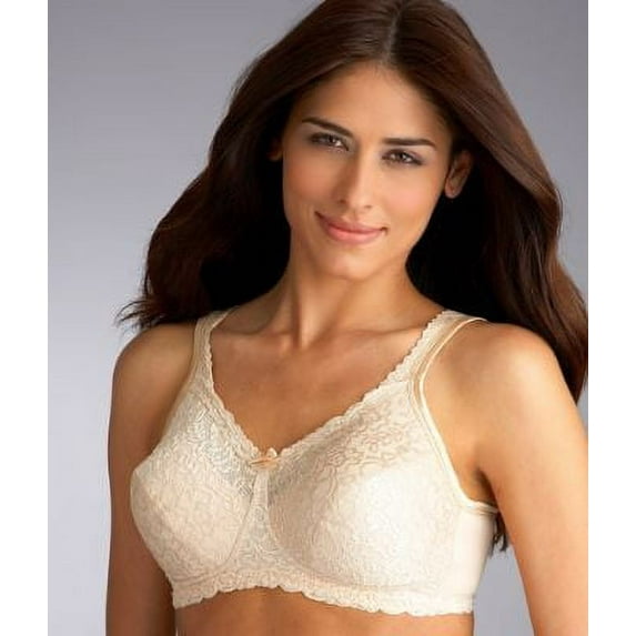 Playtex 18 Hour 4088 Breathable Comfort Lace Wirefree Bra White 42DDD Women's