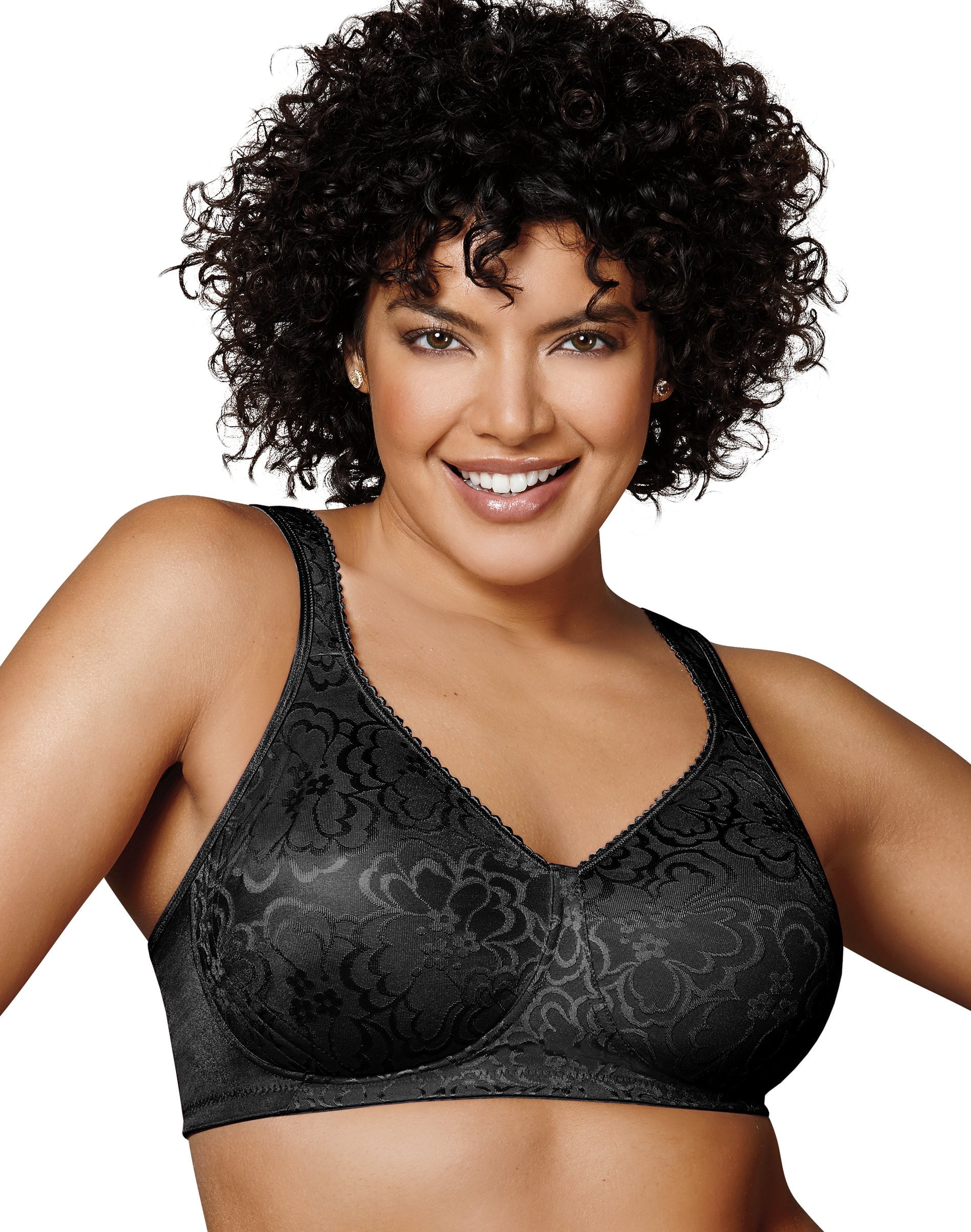 Playtex 18 Hour 4745 Ultimate Lift & Support Wirefree Bra Black 36DD Women's