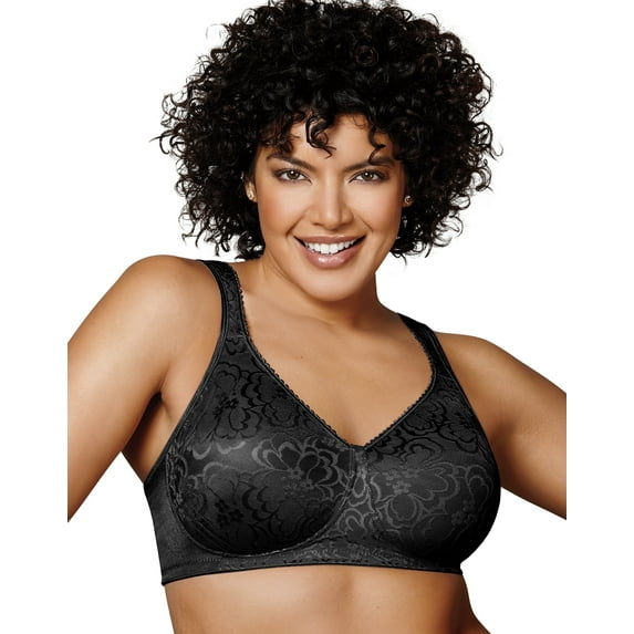 Playtex 18 Hour 4745 Ultimate Lift & Support Wirefree Bra Black 36DD Women's