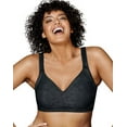 thumbnail image 1 of Playtex 18 Hour 4912 Undercover Slimming Wirefree Bra Black 44C Women's, 1 of 2