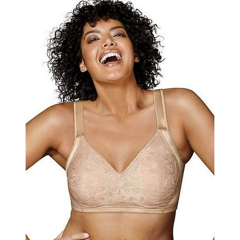 Playtex 18 Hour 4912 Undercover Slimming Wirefree Bra Cafe Au Lait 42D  Women's