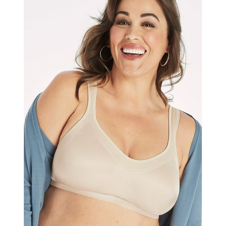 Playtex 18 Hour Active Breathable Comfort Full Coverage Wireless Bra Nude  46C Women's