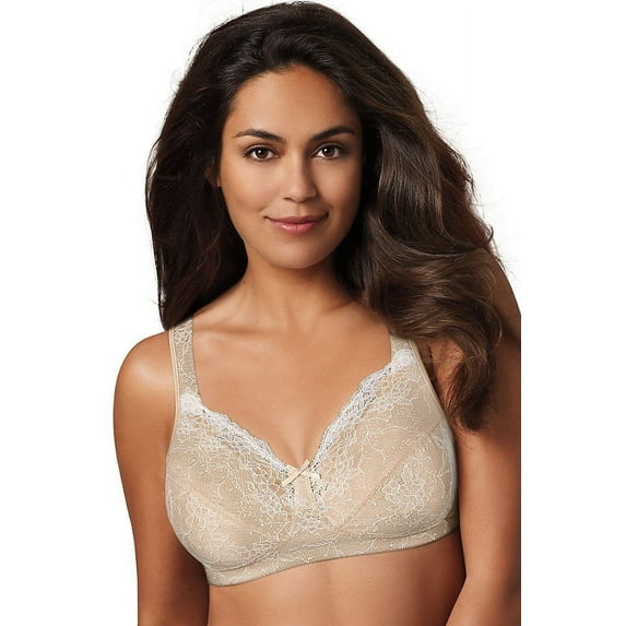 Playtex 18 Hour E515 Gorgeous Lift Wirefree Bra Soft Taupe/Mother of Pearl 36DD Women's