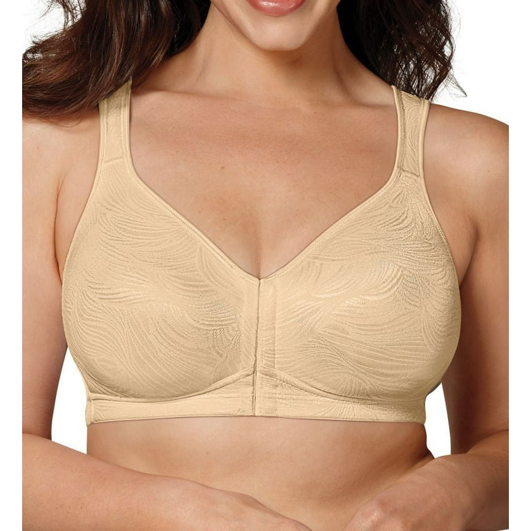 Playtex 18 Hour Front Close Wireless Bra with Back Support Light Beige 42B  Women's