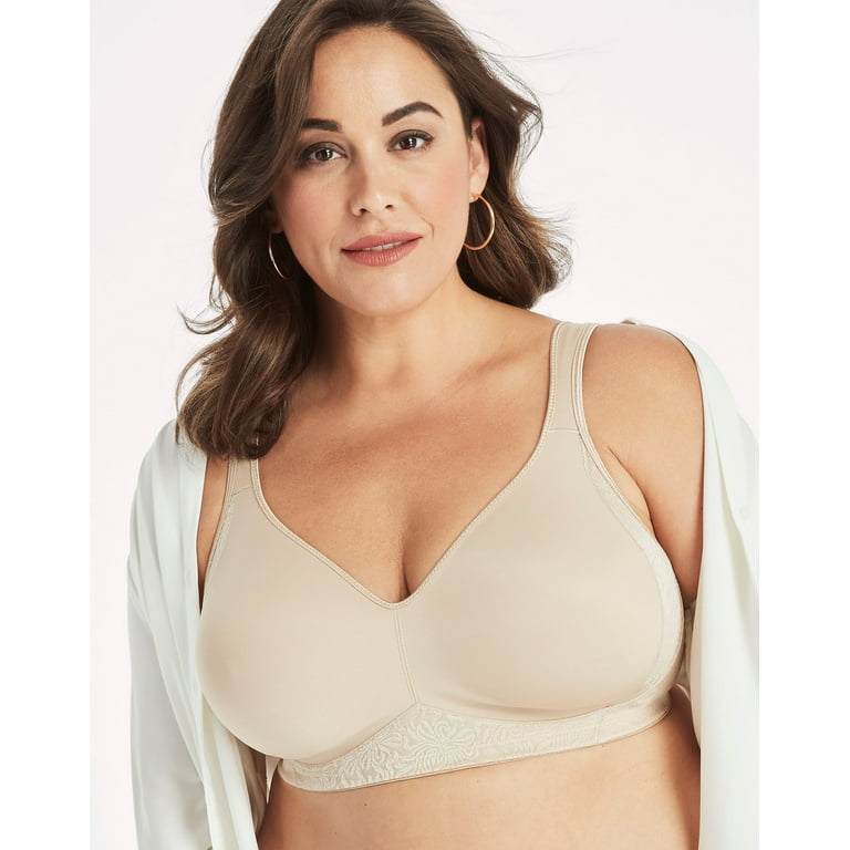 Playtex 18 Hour 4049 Side & Back Smoothing with Cool Comfort Wirefree Bra  White 42B Women's
