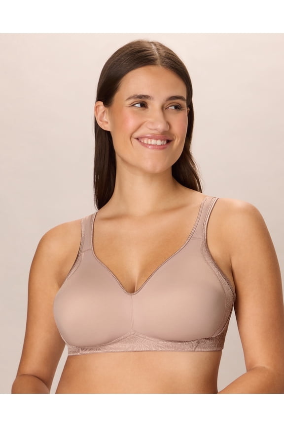 18 Hour Side & Back Smoothing Wireless Bra Evening Blush 42DDD Women's