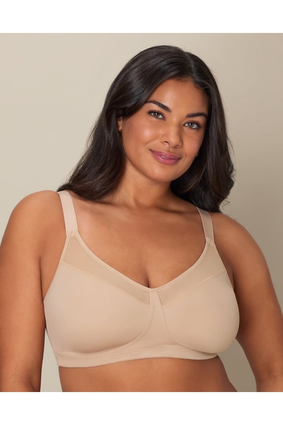 18 Hour Smoothing Minimizer Wireless Bra Nude 46DD Women's