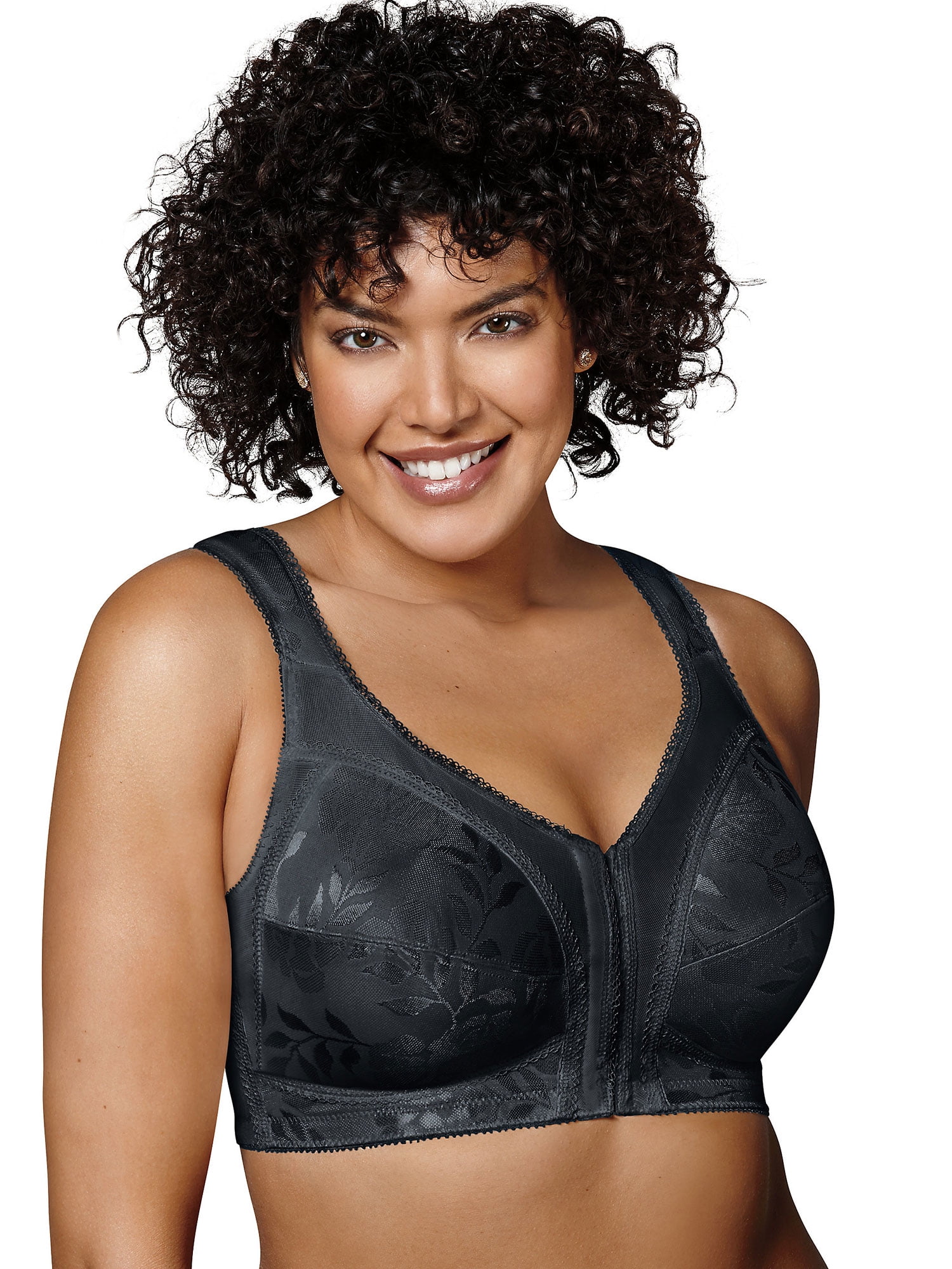 PLAYTEX 18 HOUR #4695 Black FRONT-CLOSE Wireless FULL COVERAGE