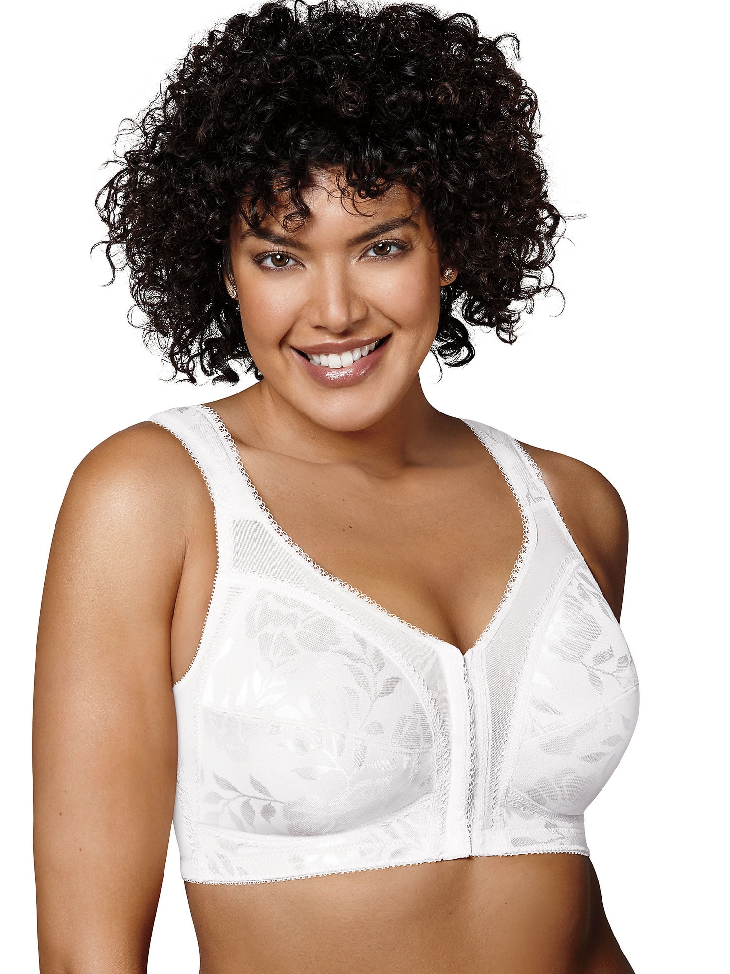 Playtex Womens 18 Hour Front Close Posture Bra, 44B, White 