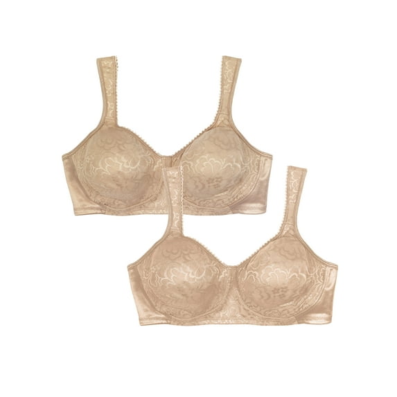 Playtex 18 Hour Ultimate Lift & Support Wireless Bra, 2-Pack Nude/Nude 38B Women's