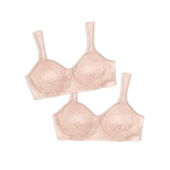 Playtex 18 Hour Ultimate Lift & Support Wireless Bra, 2-Pack Sandshell/Sandshell 40C Women's