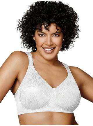 Playtex 18 Hour 474C Cotton Stretch Ultimate Lift & Support Wirefree Bra  White 42DDD Women's