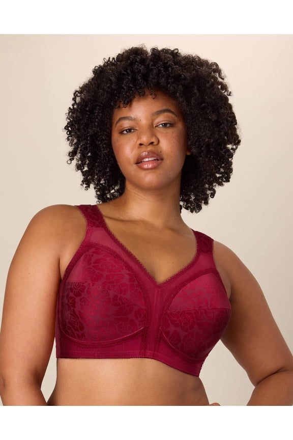 18 Hour Ultimate Shoulder Comfort Wireless Bra Smart Red 44D Women's