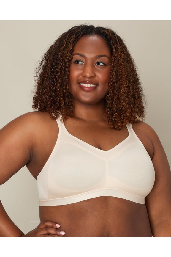 Women's Playtex 4159 18 Hour Active Lifestyle Wirefree Bra (Light Beige 46DD)