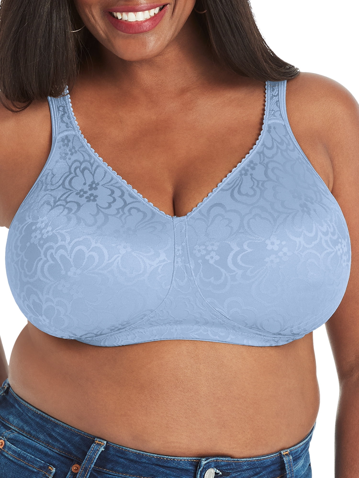 Playtex 18 Hour Ultimate Lift & Support Wirefree Bra (4745B) Zen Blue, 44C  at  Women's Clothing store