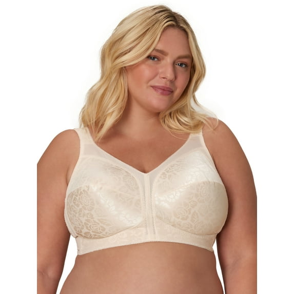 Playtex 18 Hour Women's Full Figure Full Coverage Original Comfort Strap Wirefree Jacquard Bra - Style 4693
