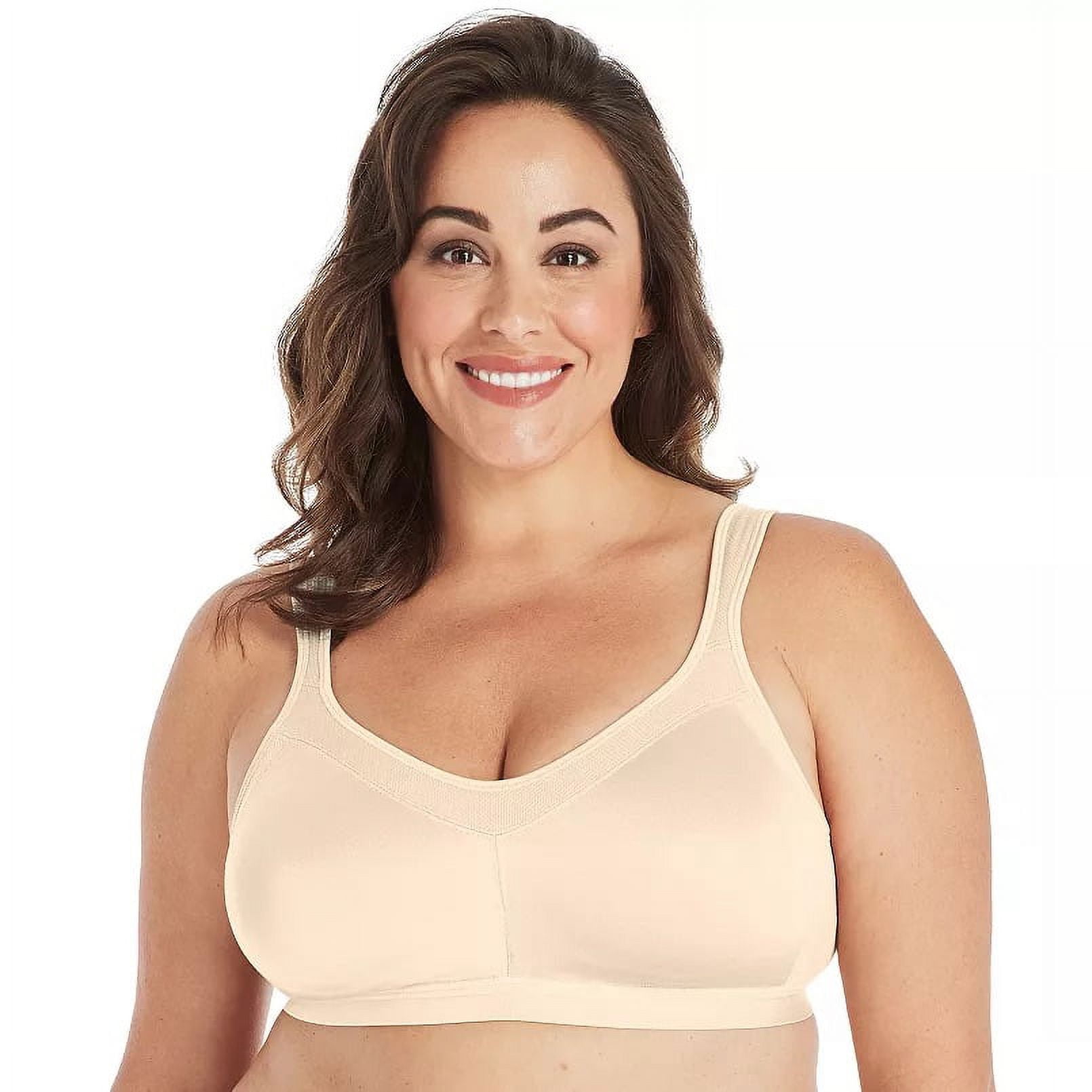 Playtex 2-Pack 18 Hour Active Breathable Comfort Wireless Beige Bra | Womens Size 46DDD | Racerback