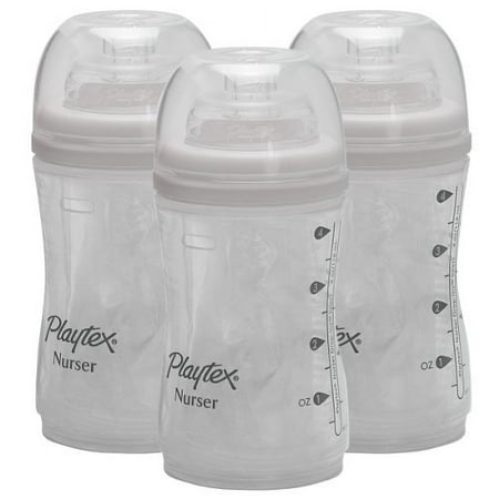Playtex 3 Pack Baby Drop Ins Nurser, 4 Ounce, White
