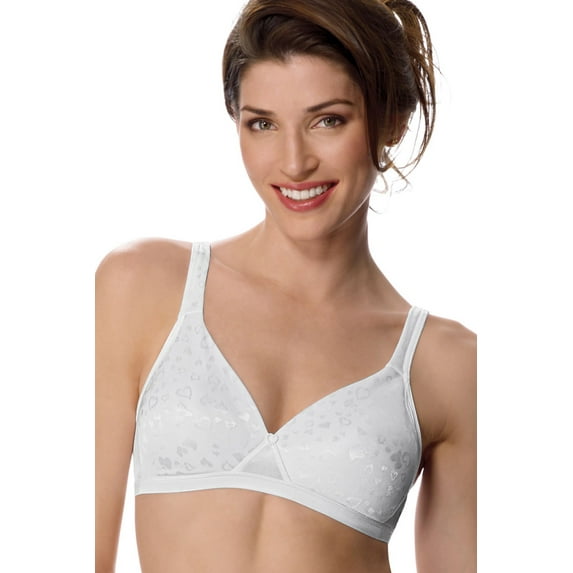 Playtex 4210 Cross Your Heart Stretch Foam-Lined Wirefree Bra Size 36A, White