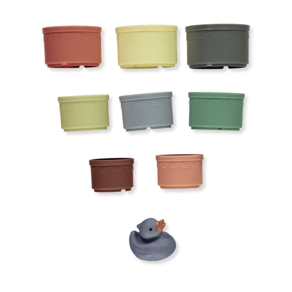 Playtex 8-Pack Stacking Cups With Rubber Duck Color: gray Size: one size