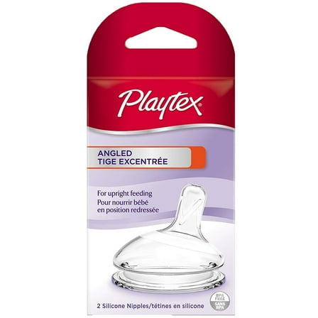 Playtex Angled Nipple, Medium Flow, 2-Count