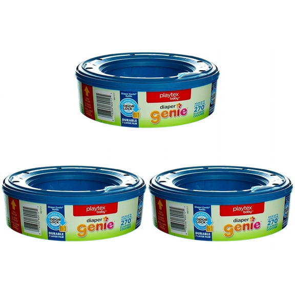 Playtex Diaper Genie Refills for Diaper Genie Diaper Pails - 270 Count (Pack of 3)